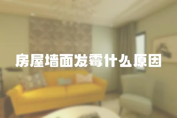 房屋墻面發(fā)霉什么原因