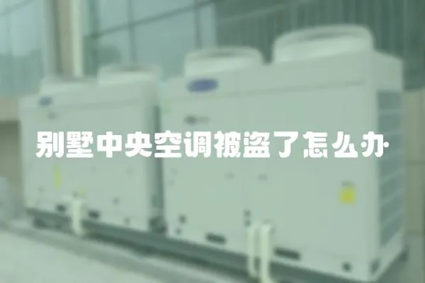 別墅中央空調被盜了怎么辦