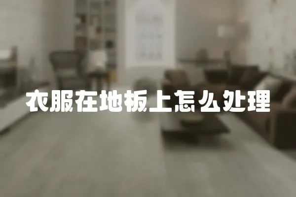 衣服在地板上怎么處理