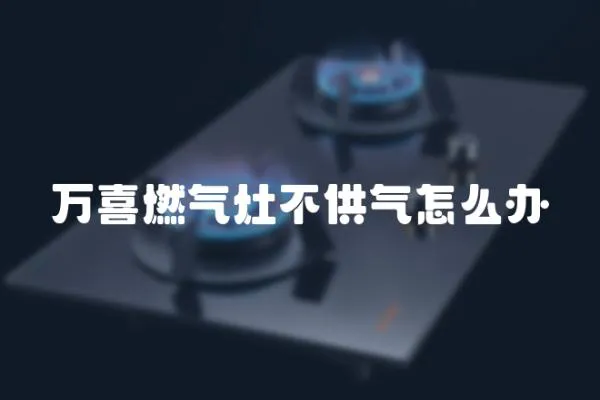 萬喜燃氣灶不供氣怎么辦