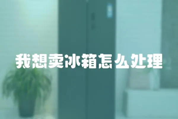 我想賣冰箱怎么處理