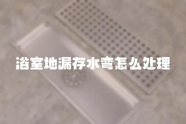 浴室地漏存水彎怎么處理