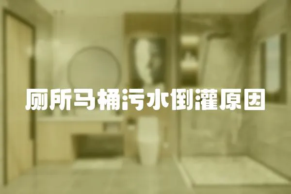 廁所馬桶污水倒灌原因