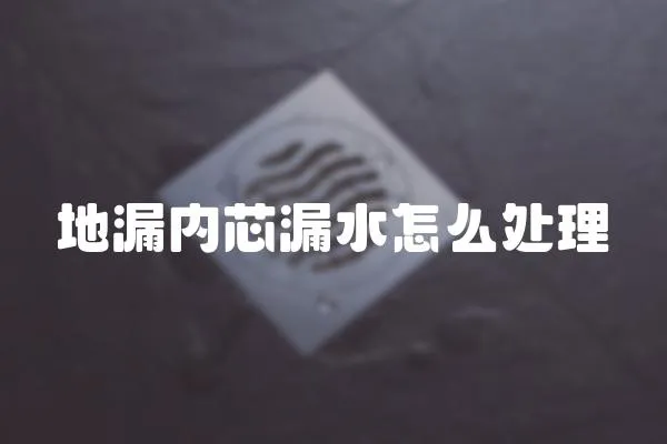 地漏內芯漏水怎么處理