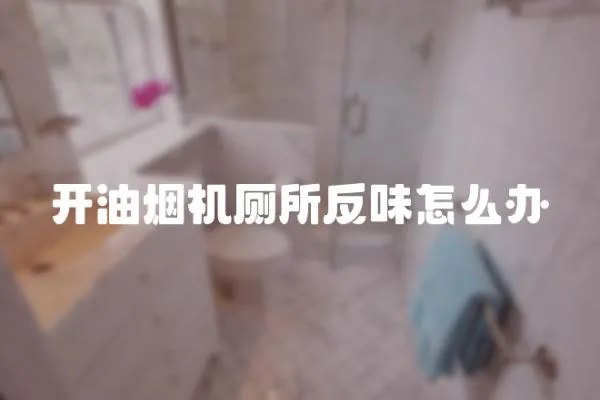 開油煙機廁所反味怎么辦