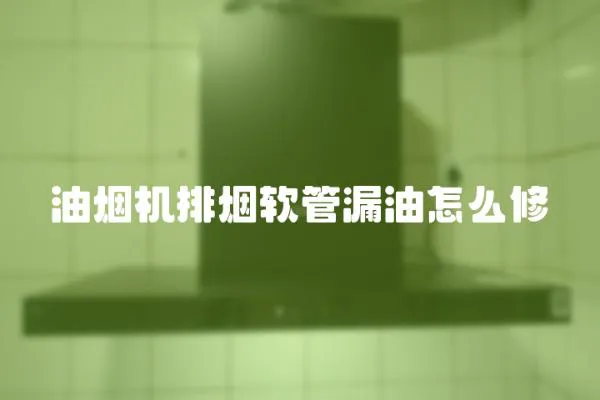 油煙機排煙軟管漏油怎么修