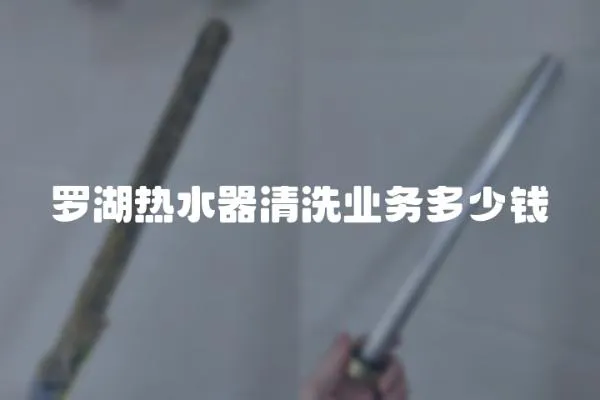 羅湖熱水器清洗業務多少錢