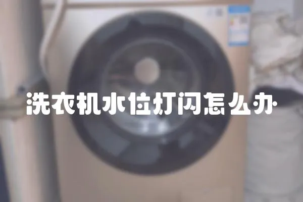 洗衣機(jī)水位燈閃怎么辦