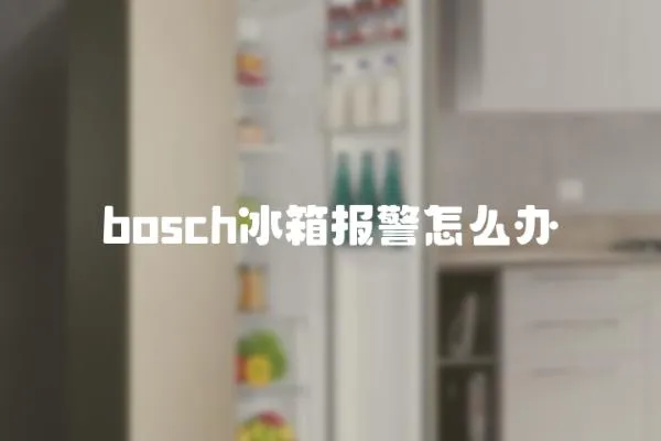 bosch冰箱報警怎么辦