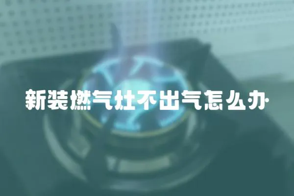 新裝燃?xì)庠畈怀鰵庠趺崔k