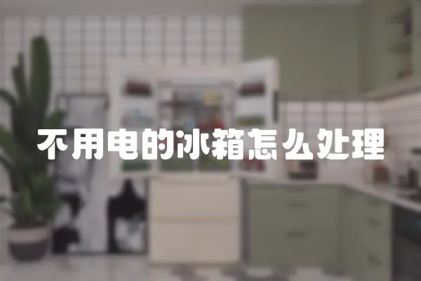 不用電的冰箱怎么處理