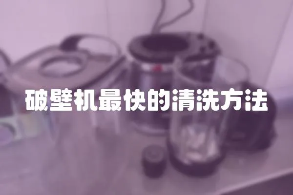 破壁機最快的清洗方法