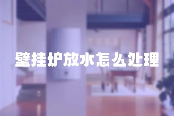 壁掛爐放水怎么處理
