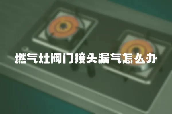 燃氣灶閥門接頭漏氣怎么辦