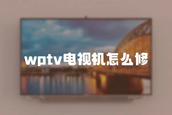 wptv電視機怎么修