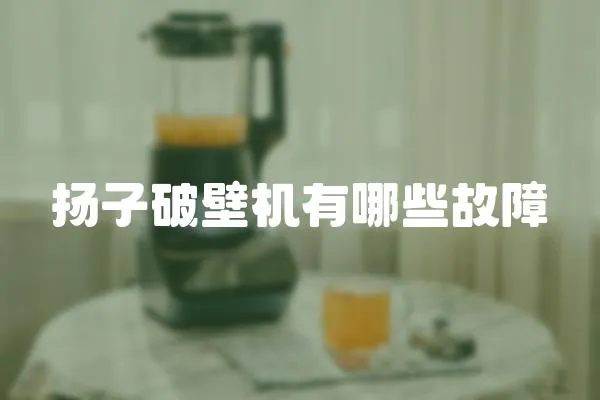 揚(yáng)子破壁機(jī)有哪些故障