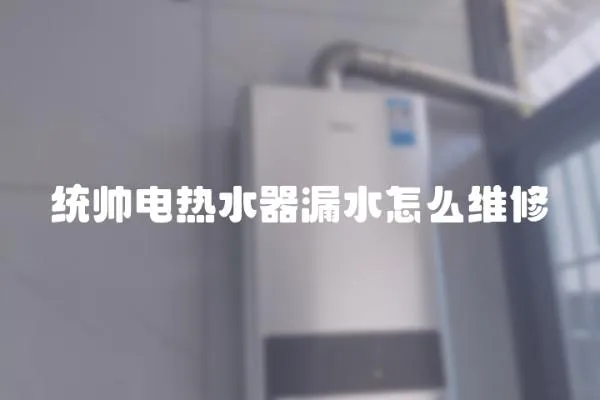 統帥電熱水器漏水怎么維修