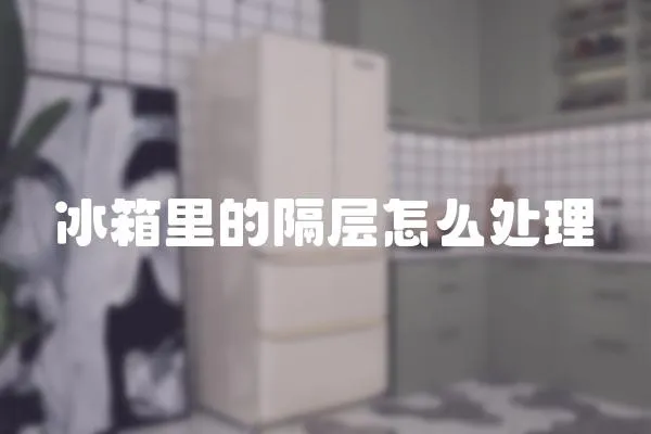 冰箱里的隔層怎么處理