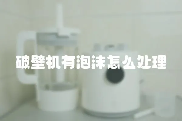 破壁機有泡沫怎么處理