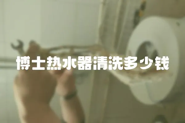 博士熱水器清洗多少錢
