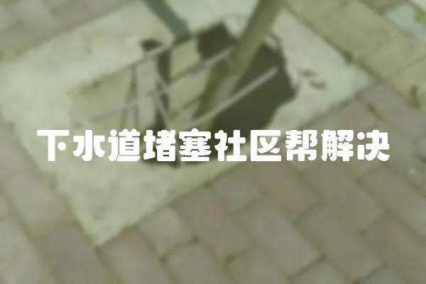 下水道堵塞社區(qū)幫解決