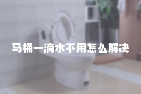 馬桶一滴水不用怎么解決