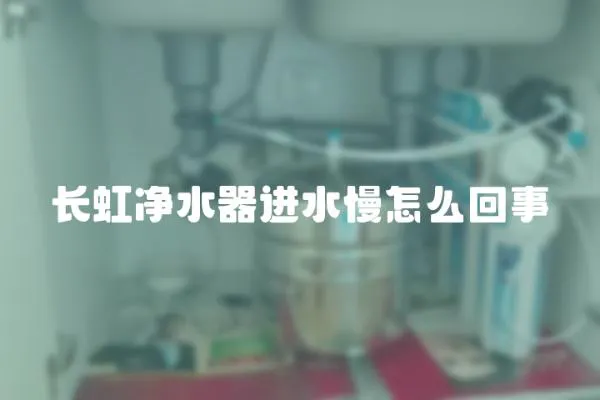 長虹凈水器進水慢怎么回事
