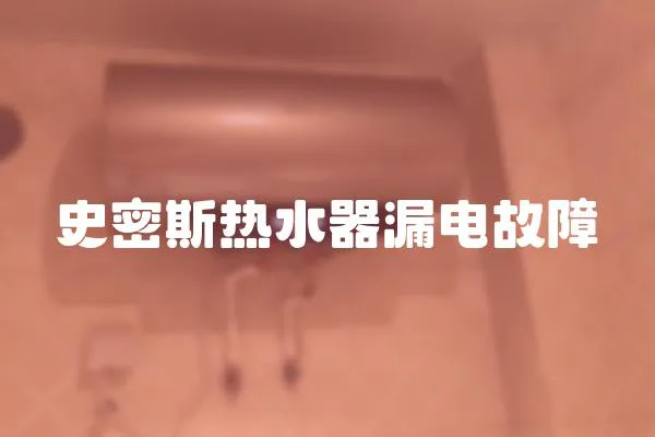 史密斯熱水器漏電故障