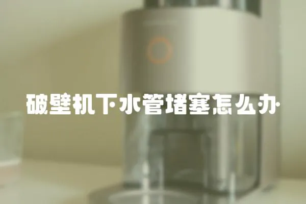 破壁機下水管堵塞怎么辦