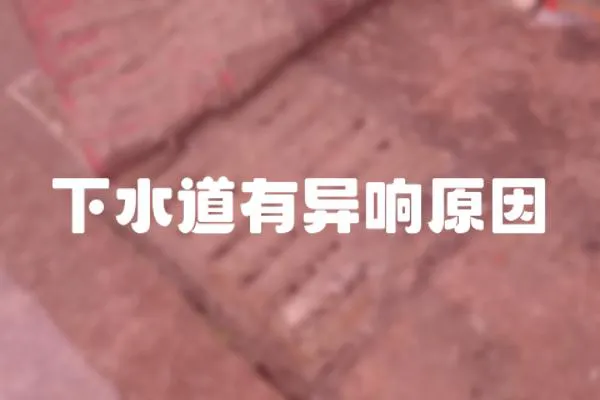 下水道有異響原因