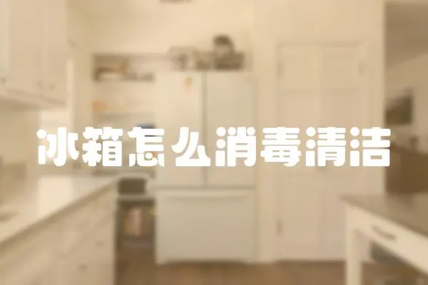 冰箱怎么消毒清潔