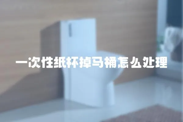 一次性紙杯掉馬桶怎么處理
