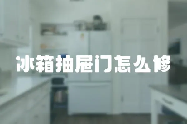 冰箱抽屜門怎么修