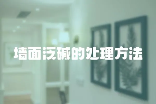 墻面泛堿的處理方法