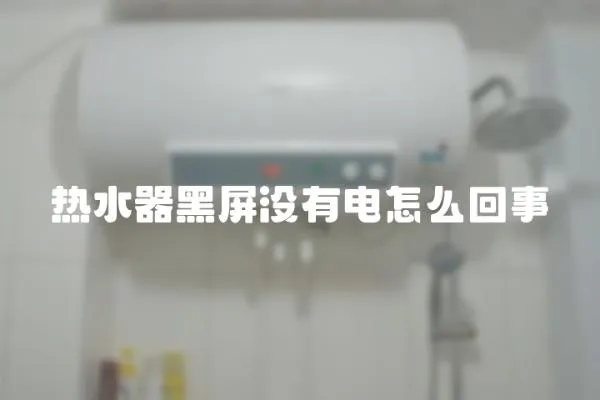 熱水器黑屏沒有電怎么回事