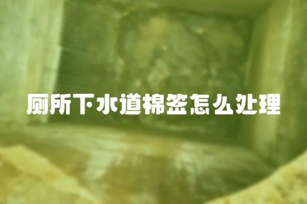 廁所下水道棉簽怎么處理