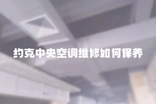 約克中央空調維修如何保養