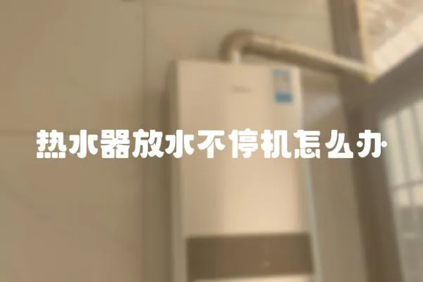 熱水器放水不停機怎么辦