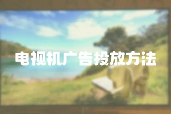 電視機廣告投放方法