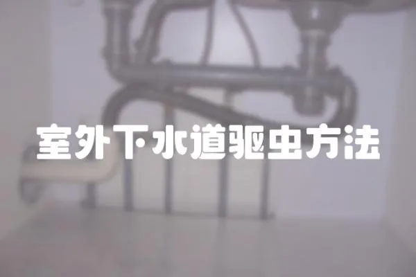 室外下水道驅(qū)蟲方法