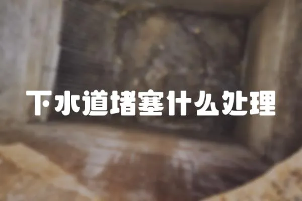 下水道堵塞什么處理