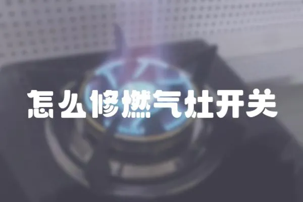 怎么修燃?xì)庠铋_(kāi)關(guān)