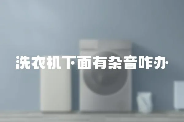 洗衣機下面有雜音咋辦