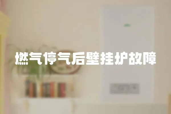 燃氣停氣后壁掛爐故障