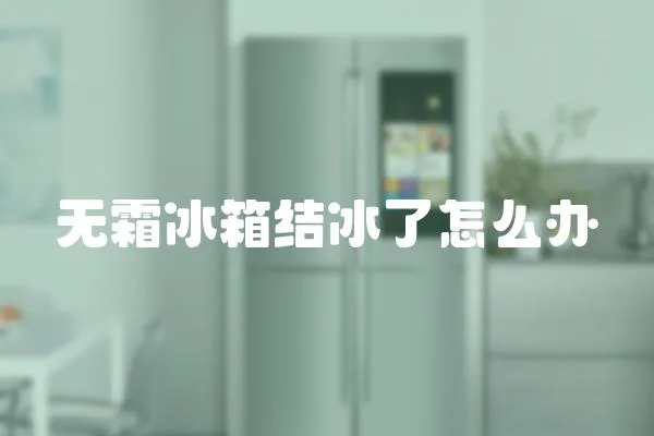 無霜冰箱結冰了怎么辦