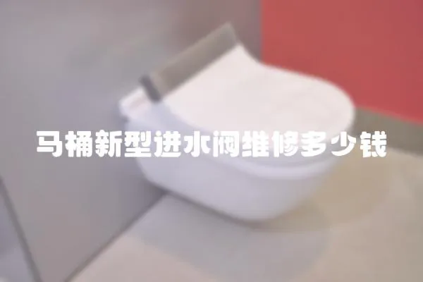 馬桶新型進水閥維修多少錢