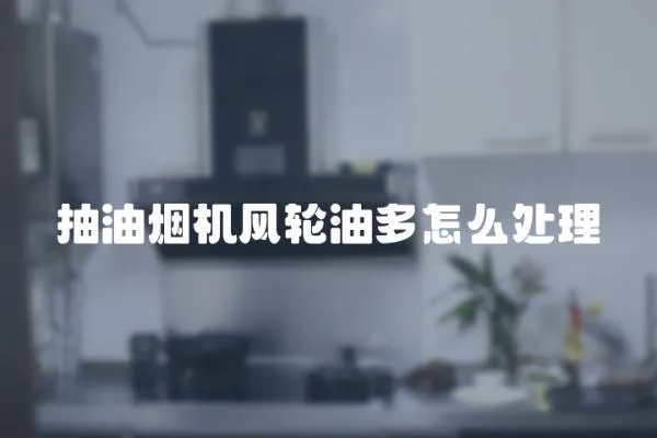 抽油煙機風輪油多怎么處理