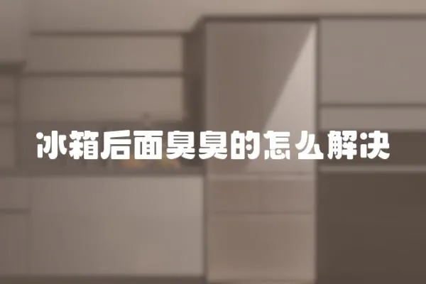 冰箱后面臭臭的怎么解決