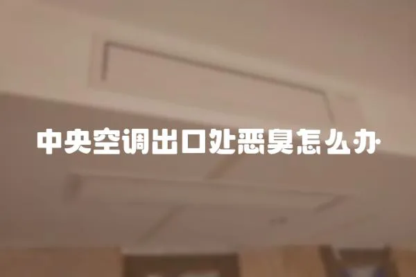 中央空調出口處惡臭怎么辦