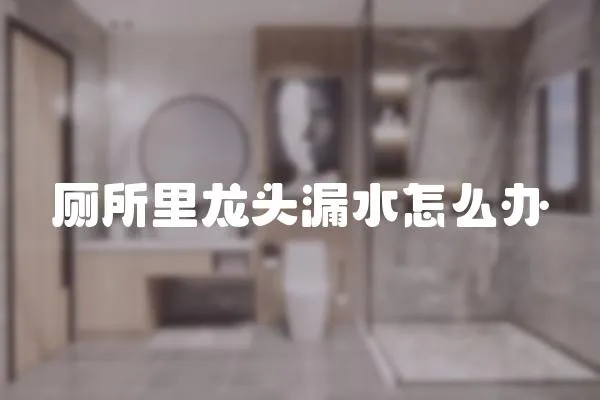 廁所里龍頭漏水怎么辦
